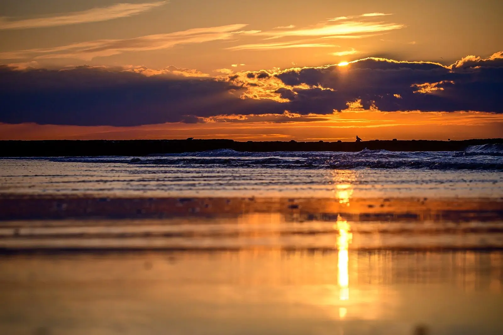 Sonnenuntergang am Nordstrand von Norderney